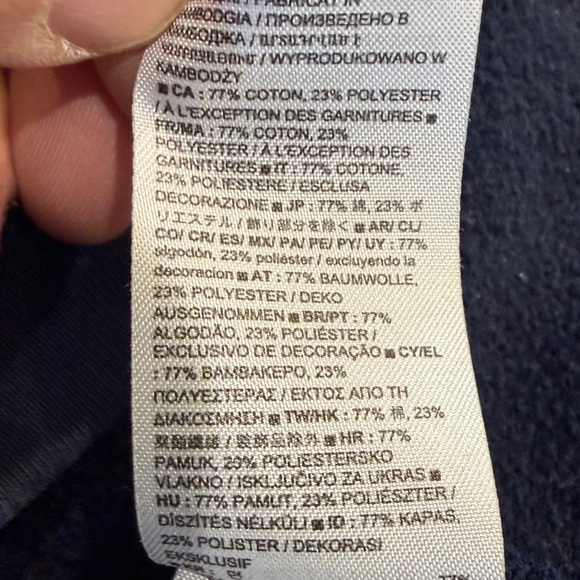 GAP Men's Dark Blue Hoodie with Logo XS - Picture 7 of 7